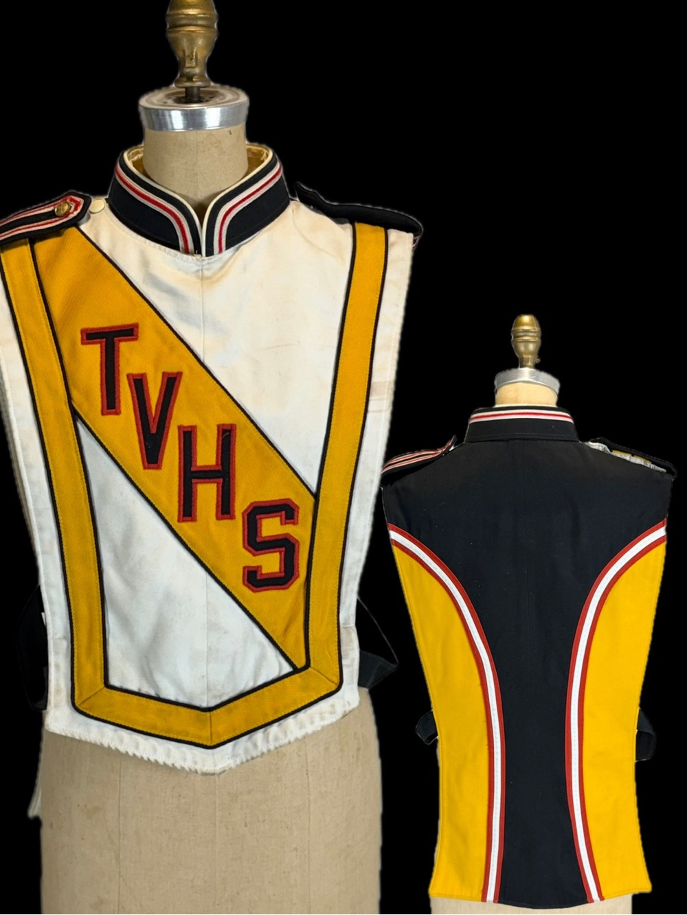 1969 Vintage TVHS Marching Band Uniform Vest Fechheimer Wool Mod Military Tunic